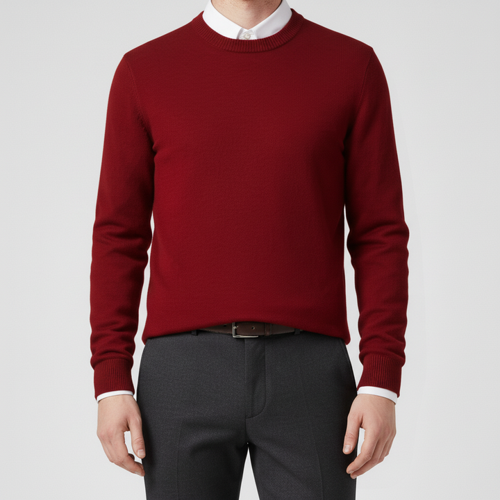Stijlvolle heren trui met ronde hals, perfect te combineren met casual outfits.