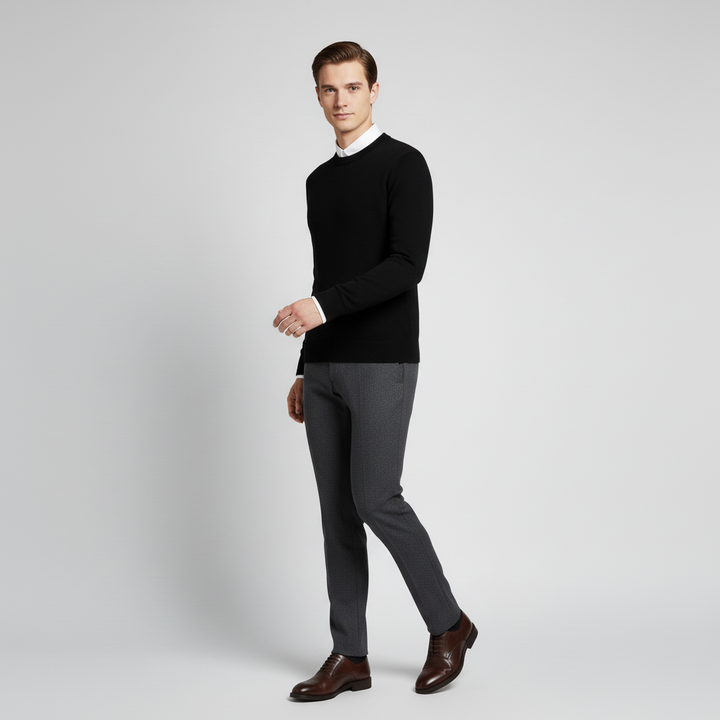 Stijlvolle heren pullover Charles met ronde hals, perfecte pasvorm en comfort.
