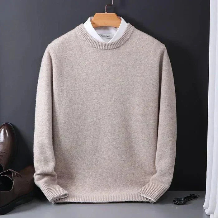 Stijlvolle ronde hals heren trui Aidan, lange mouwen, voor een warme en comfortabele winter.