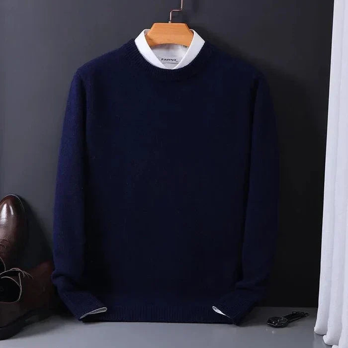 Aidan heren trui, ronde hals, lange mouwen, comfortabele pasvorm, perfect voor elke man.