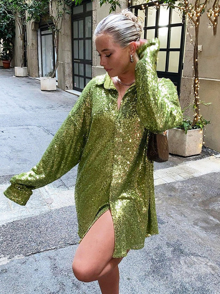 Stijlvolle dames blouse, oversized pasvorm met fijne glitter. Een must-have voor een modieuze en relaxte uitstraling.