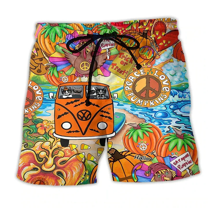 Trendy herenzwembroek met unieke graffitiprint, sneldrogend polyester voor vrijetijd en zwemmen.