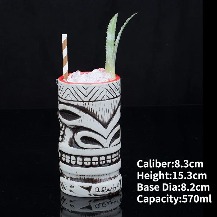 Set van twee vrolijke cocktail mokken, handgemaakt keramiek.