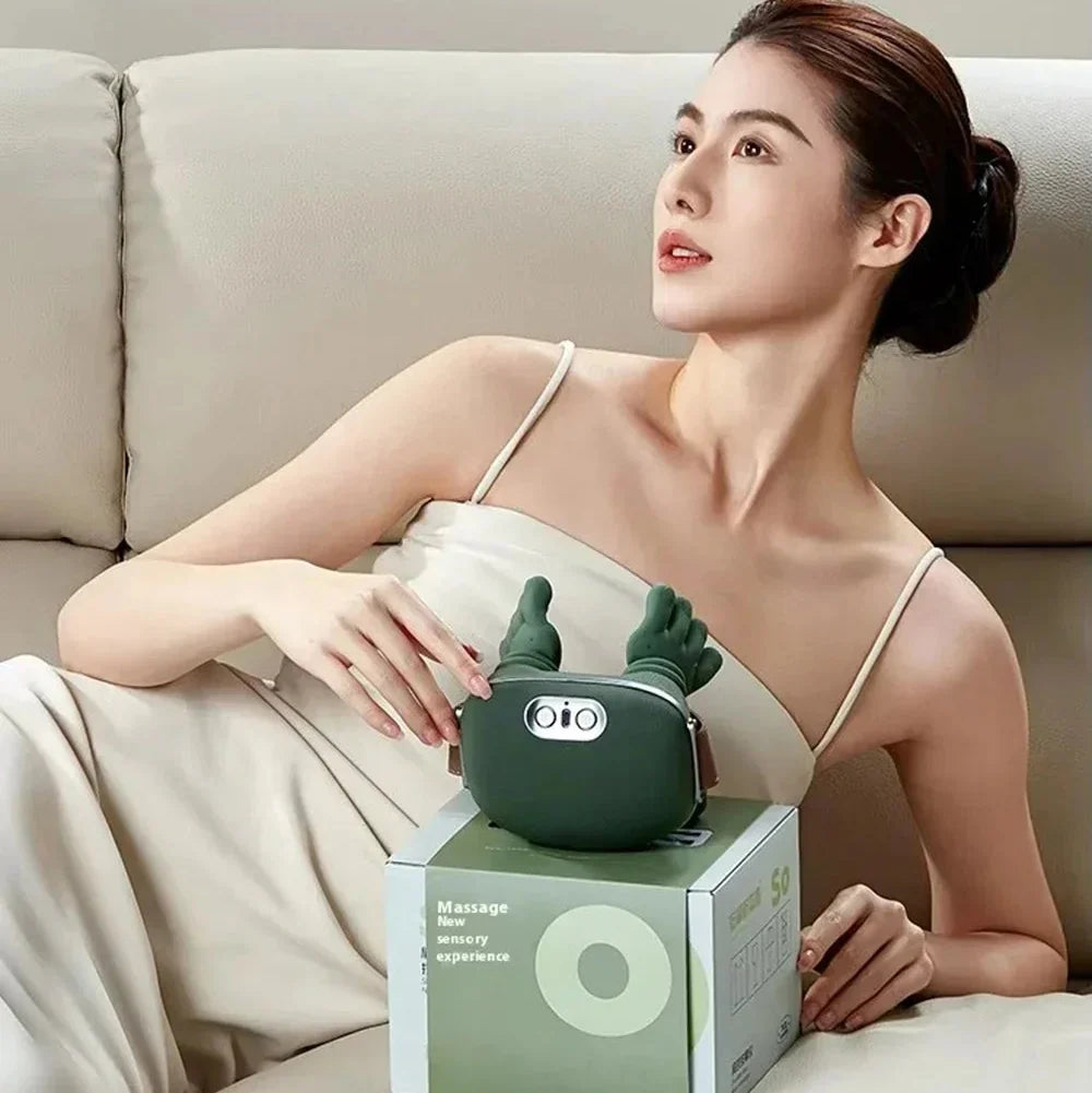 Elektrische shiatsu massager met warmte voor nek en schouders; ideaal voor pijnverlichting en wellness.