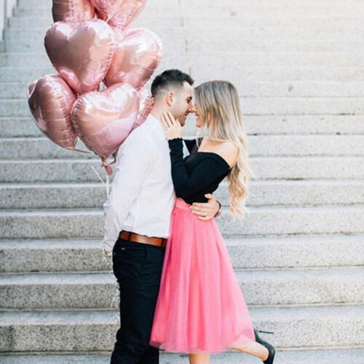 20 stuks hartjes ballonnen; de ideale versiering voor bruiloft, Valentijnsdag of een romantisch jubileum.