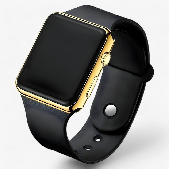 Actieve levensstijl met het sportieve unisex digitale horloge Leo met comfortabele siliconen band. Modern en duurzaam.