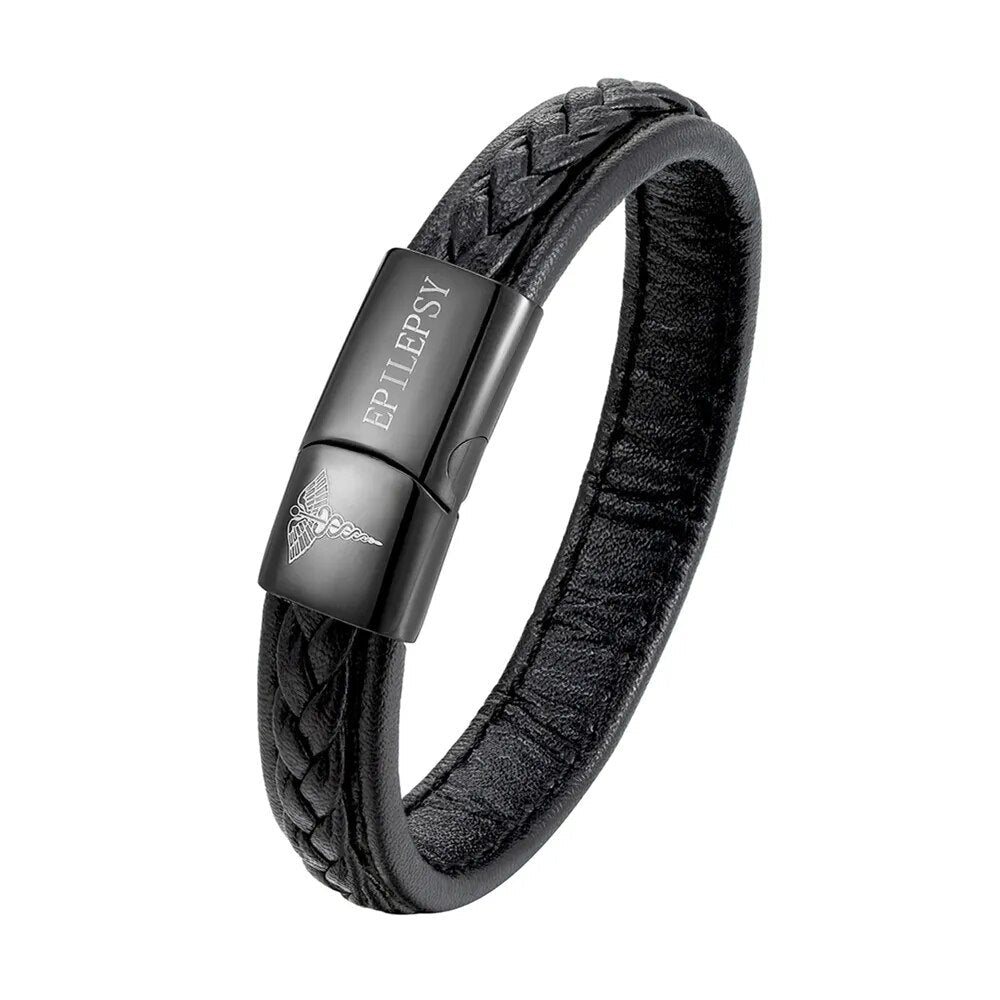 Heren medische alert sieraad, RVS ID armband, spreekt voor jou bij bloedverdunners.