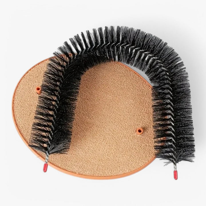 Zelfverzorgende krab- en massageboog voor katten. Biedt ontspanning en helpt bij vachtverzorging. Perfecte huisdieraccessoire.