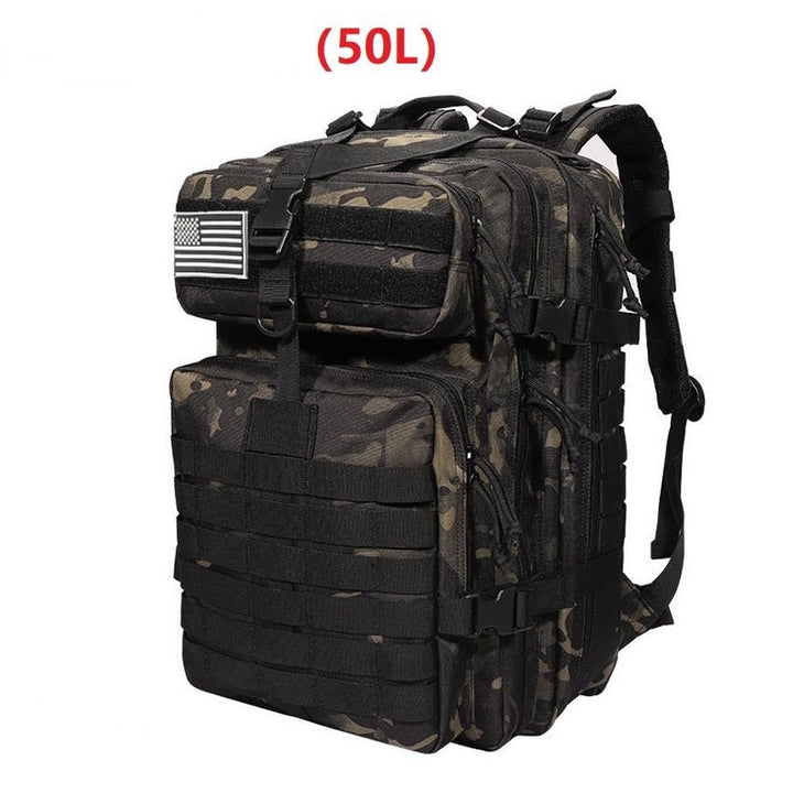 Ruime outdoor rugzak 50L voor mannen, ontworpen om al je benodigdheden mee te nemen op reis.