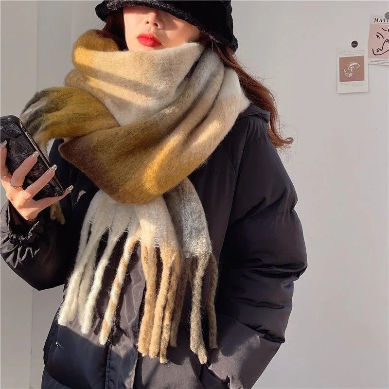 Comfortabele winter sjaal voor vrouwen; zacht wol, houdt je heerlijk warm.