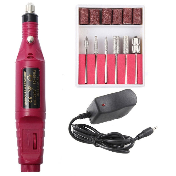 Elektrische nagelvijl 6-in-1 voor professionele manicure & pedicure thuis. Unisex nagelverzorging set.