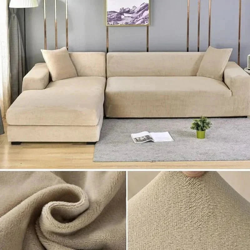 Geef uw bank een luxe upgrade met deze velours stretch sofahoes, beschermend.