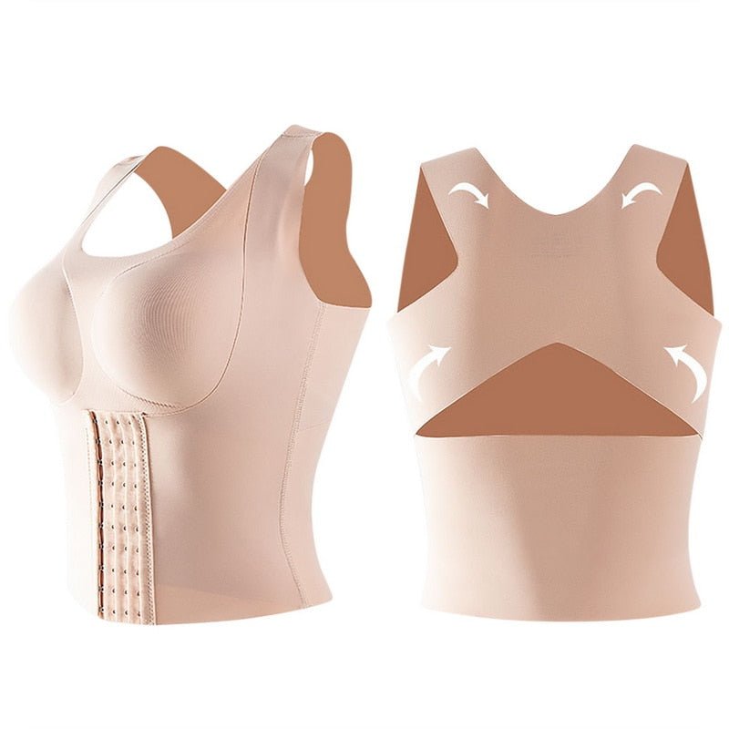 Veelzijdige dames 3-in-1 shapewear: corrigerende waist trainer, comfortabele BH en bodyformer in één.