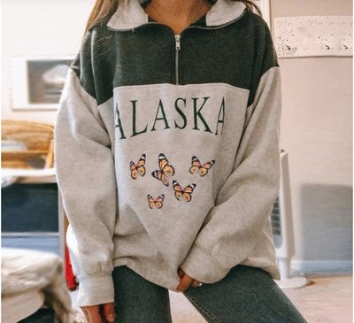Comfortabele groene oversized Alaska hoodie voor dames, perfect voor warmte en casual winterkleding.