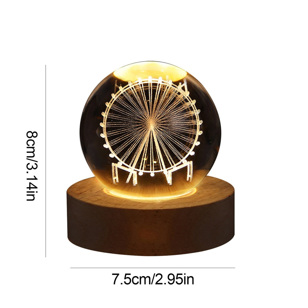 Veelzijdige kristallen lichtbol decoratie. Geniet van 3D maan, sterren en sfeervolle verlichting.