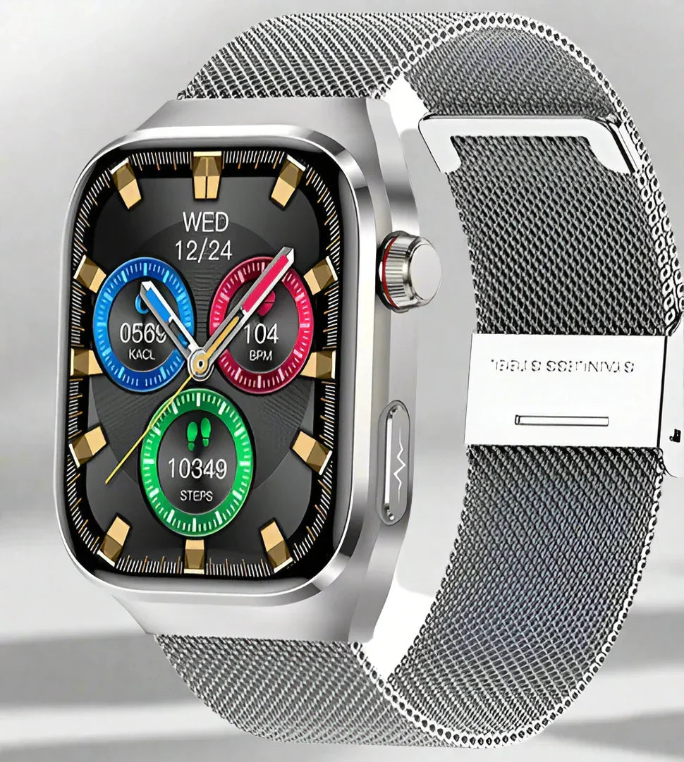 Smartwatch met geavanceerde ECG en bloedsuikermeting. Inclusief hartslagmeter en activity tracking.