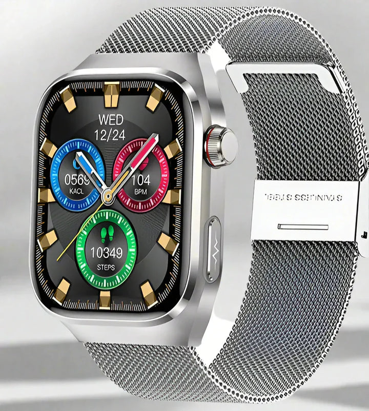 Smartwatch met geavanceerde ECG en bloedsuikermeting. Inclusief hartslagmeter en activity tracking.