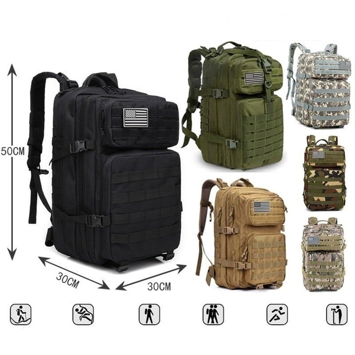 Duurzame heren backpack 50 liter voor kamperen, hiken en outdoor activiteiten. Multifunctioneel.