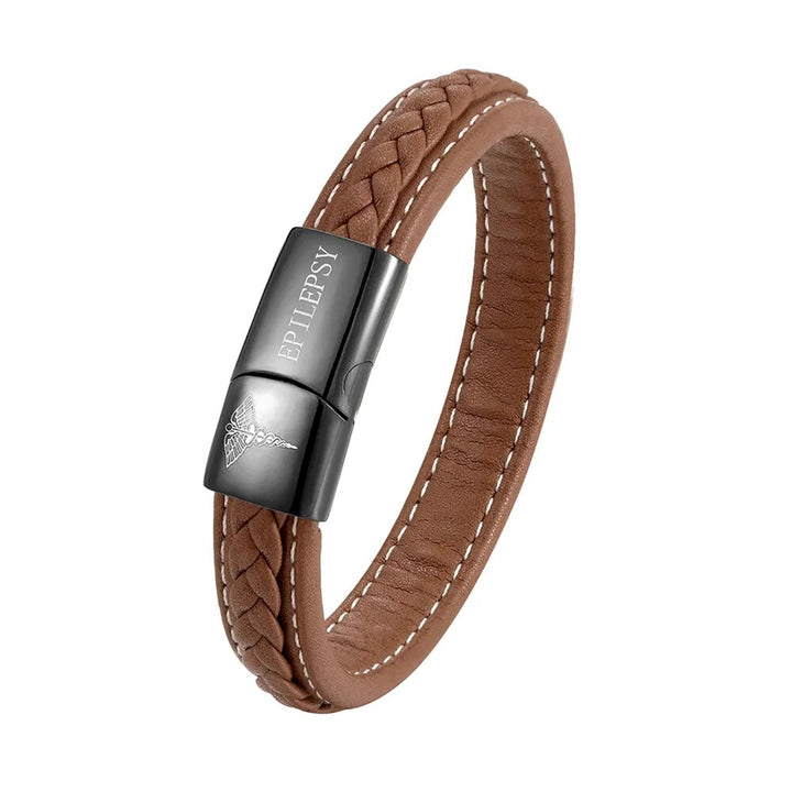 Medische armband heren, RVS sieraad, biedt gemoedsrust en alertheid in elke noodsituatie.