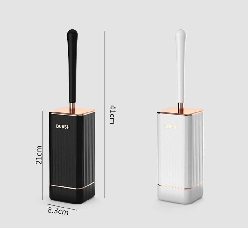 Duurzame siliconen toiletborstel met elegant wand-ophangsysteem, makkelijk schoon te maken in elke badkamer.