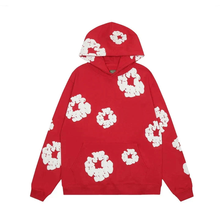 Veelzijdige dames hoodie met frisse bloemenprint, comfortabele trui voor trendy vrouwenkleding. Casual en modern.
