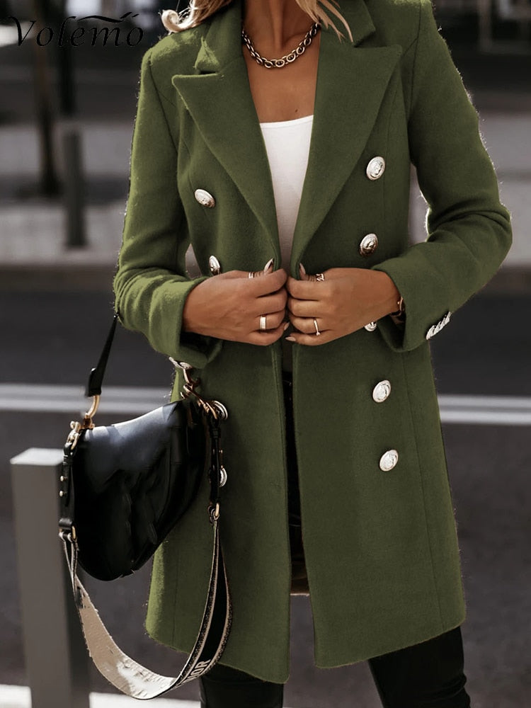 Stijlvolle dames trenchcoat, modieuze lange jas met riem, een must-have voor vrouwenkleding.