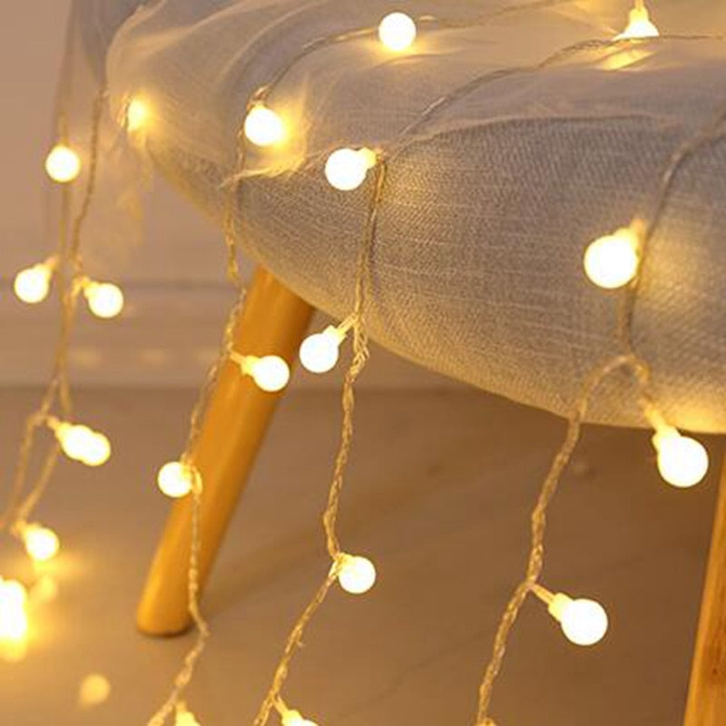Gezellige warm wit LED kerstverlichting & oudjaarsavond decoratie. Duurzame sfeerlampen voor thuis, USB.