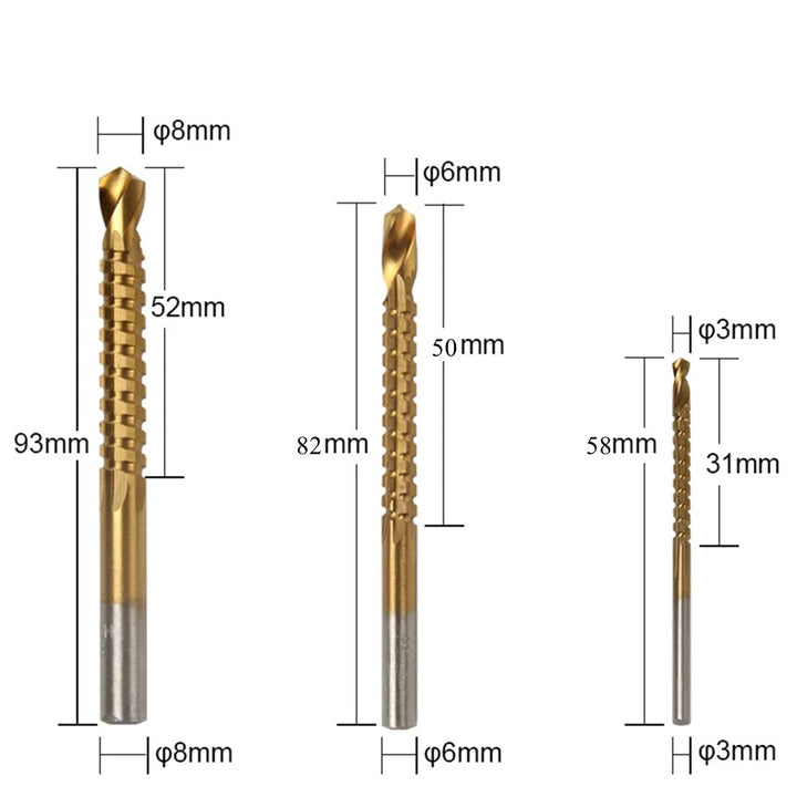 Gereedschap: titanium borenset voor efficiënt boren door metaal, hout, kunststof. Voor klussen met precisie.