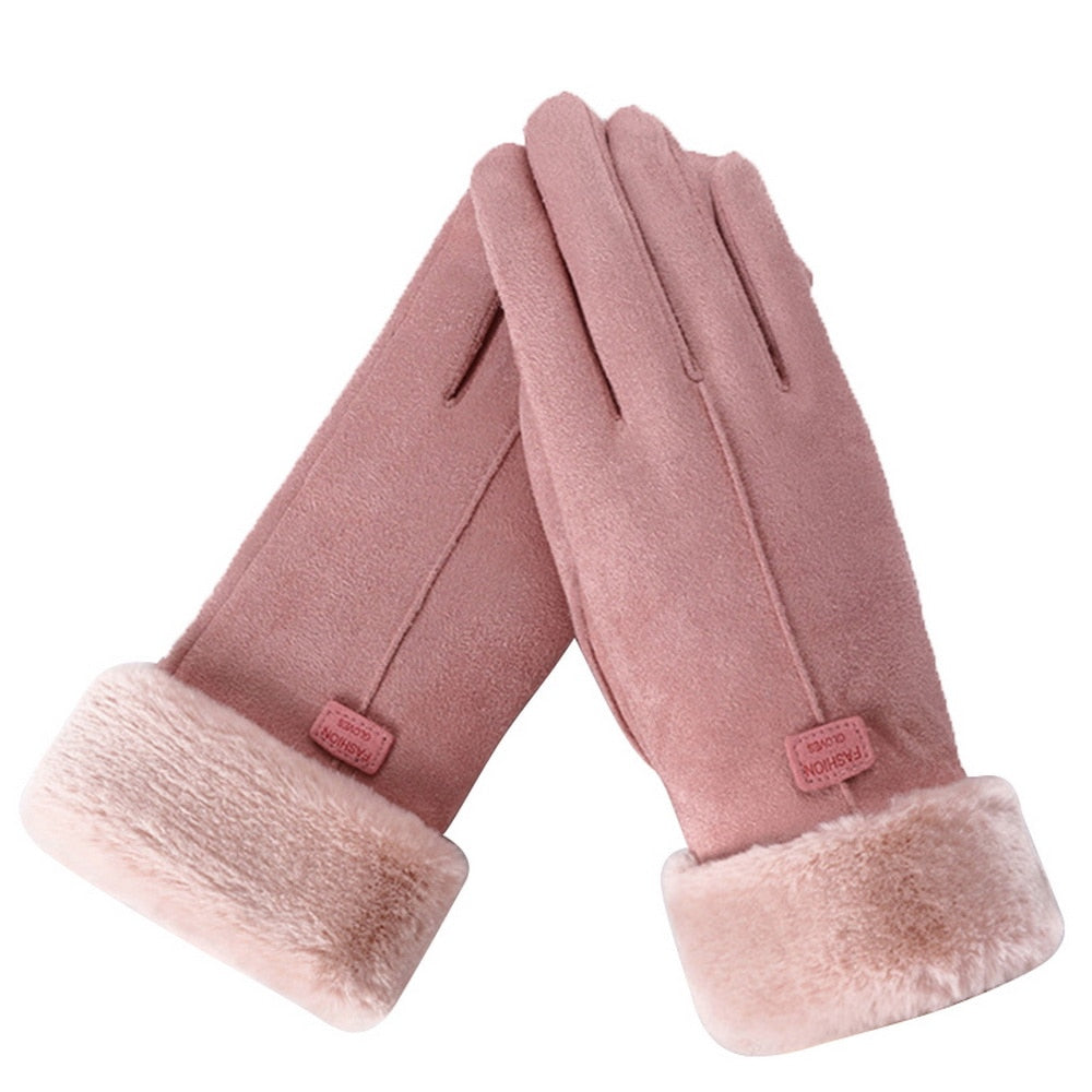 Dames winter accessoire: fluffy touchscreen handschoenen, waterdicht en extra warm voor de koude.