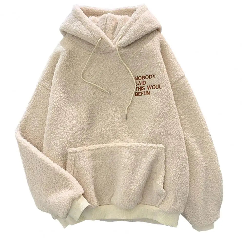 Modieuze dames hoodie, casual loose fit. Warme trui, perfect voor dagelijks gebruik en comfortabele winterstijl.