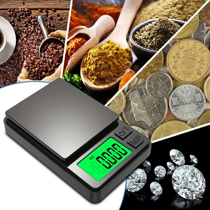 Precision Pro digitale weegschaal; nauwkeurig en draagbaar voor sieraden, voedsel en medicatie.