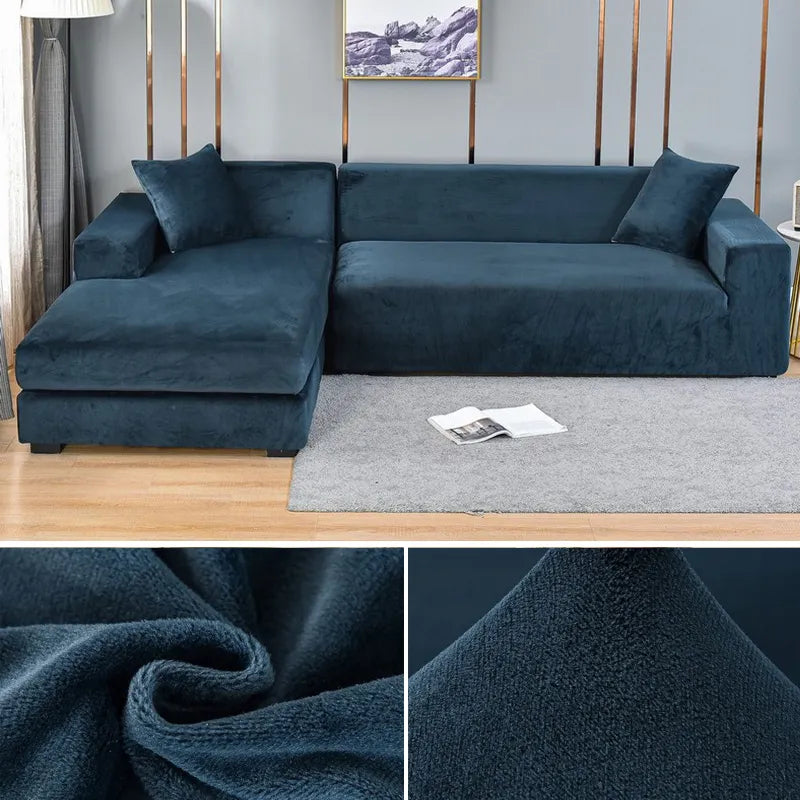 Elastische bankhoes in moderne kleur voor stijlvolle bescherming en vernieuwing van je woonkamerinterieur.