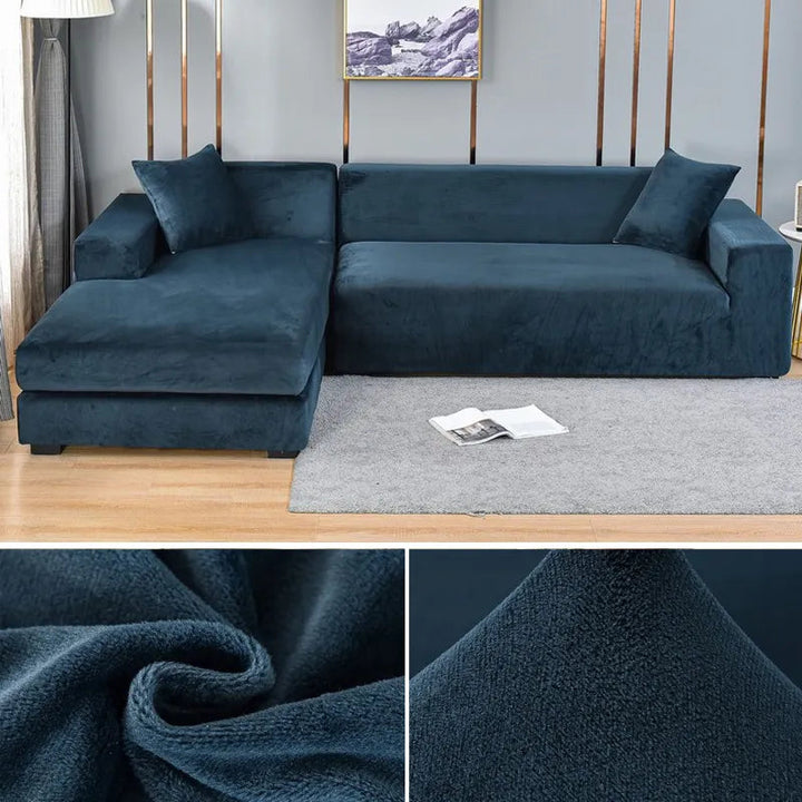 Elastische bankhoes in moderne kleur voor stijlvolle bescherming en vernieuwing van je woonkamerinterieur.