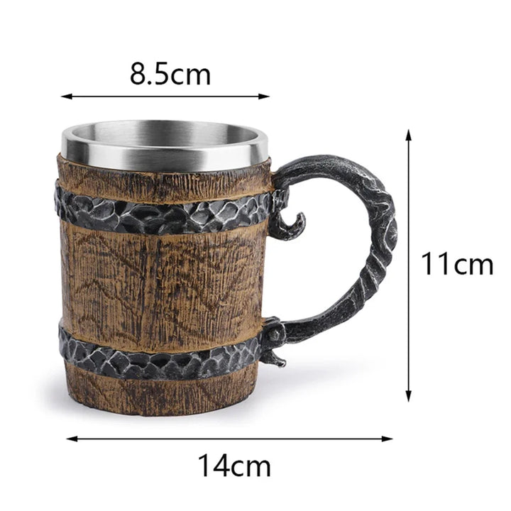 Verzamelbare middeleeuwse mok, decoratief en functioneel. Uniek Vaderdag cadeau voor mannen.