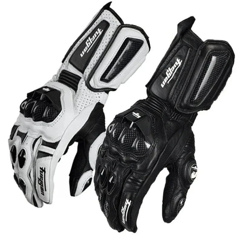 Unisex winter motorhandschoenen met wind- en waterdichte bescherming, carbon knokkel en touchscreen functie.