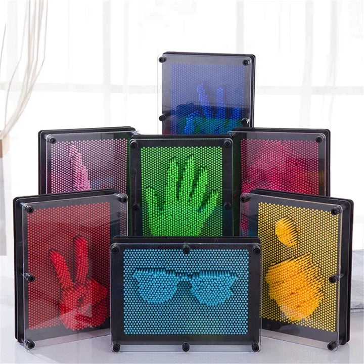 3D-Pin-Kunstspel; creatief speelgoed voor jong en oud. Stimuleert fijne motoriek en ontspanning.