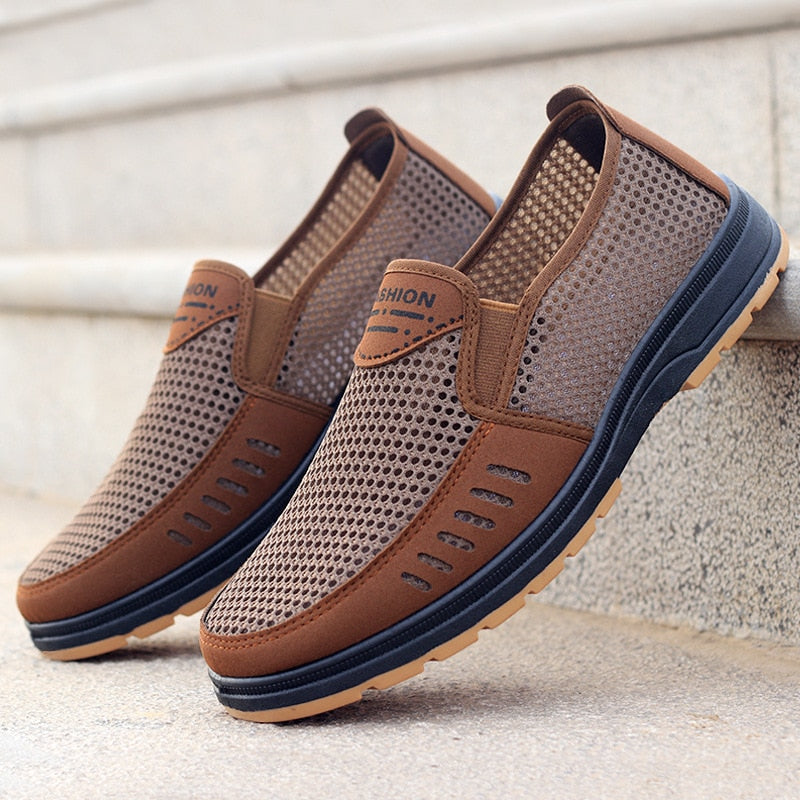 Noah heren sneakers: ademend mesh, comfortabel en lichtgewicht, ideaal voor casual lente-zomer outfits.