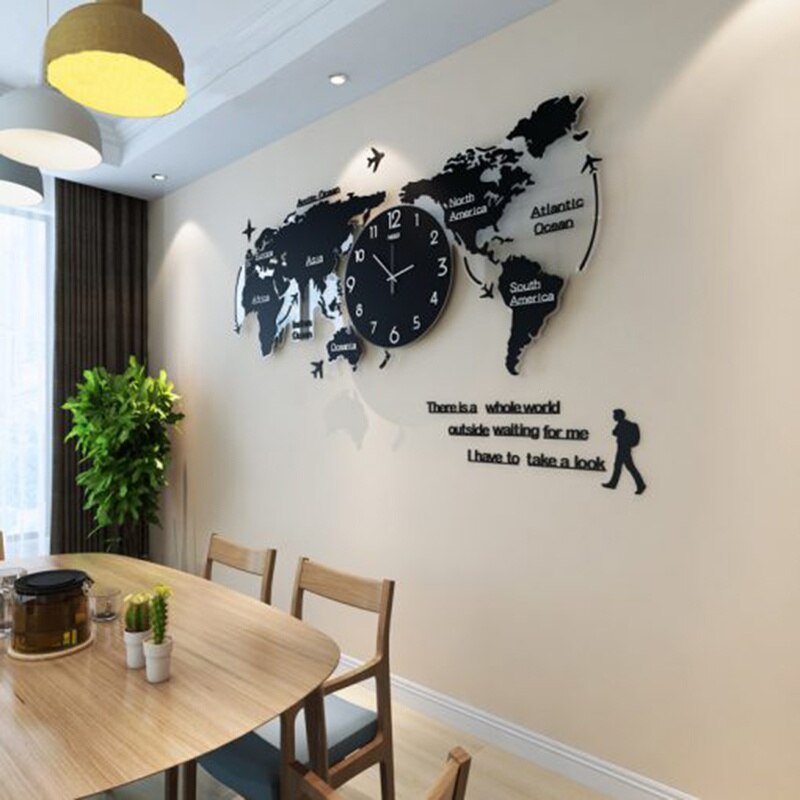 Unieke 3D acryl wandklok met spiegelende cijfers, ideaal voor modern interieurdesign. Zelfklevend en stil.