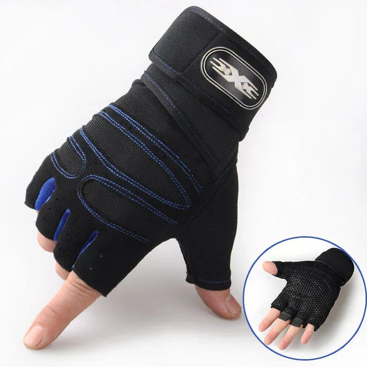 Een paar unisex trainingshandschoenen, klaar voor fitness, krachttraining en workout, met bescherming, grip en duurzaamheid.