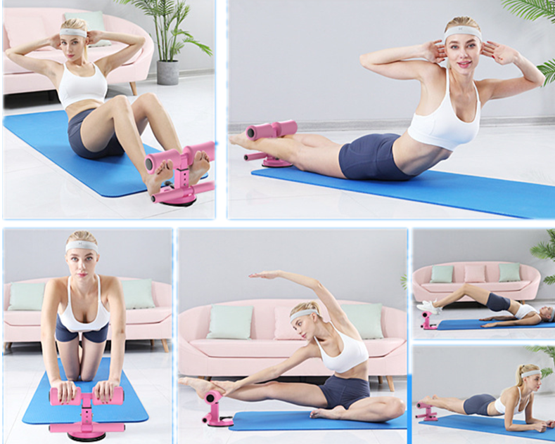 Robuust unisex fitness apparaat ondersteunt diverse oefeningen: buikspieren, opdrukken, stretchen. Voor thuisgym.