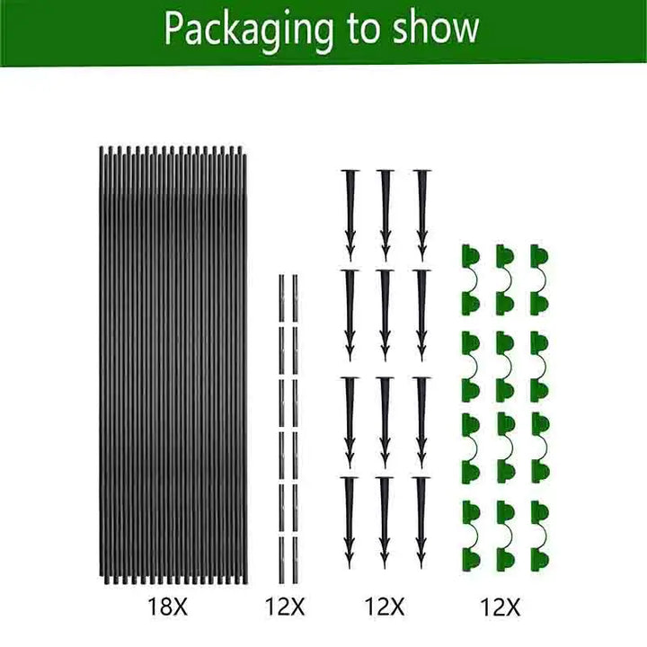 FlexGrow tuinboogset speciaal ontworpen voor verhoogde moestuinbedden; creëer een glasvezel plantentunnel voor uw gewassen.