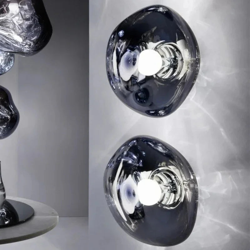 Sfeervolle lava wandlamp, Scandinavisch modern design, perfect voor een warme ambiance.