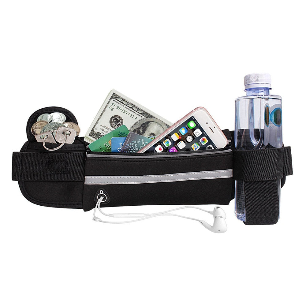 Waterdicht heuptasje voor sport, beschermt je telefoon tijdens running.