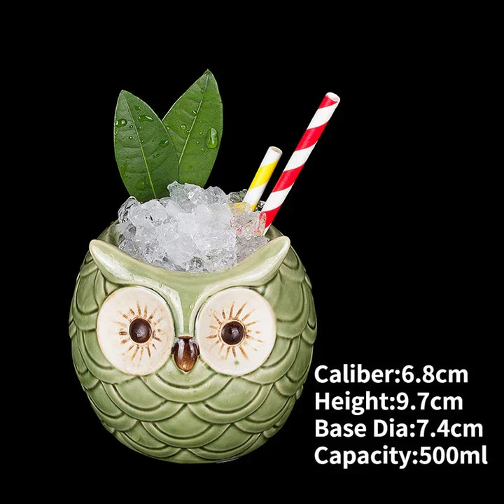 Duurzame keramische cocktail mok, vrolijk en handgemaakt.