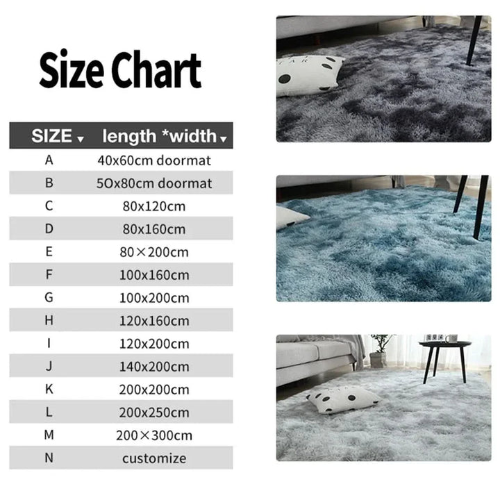 Veelzijdig luxe kunstbont vloerkleed, zacht gradient design. Perfect voor huiskamer, slaapkamer of kantoor.