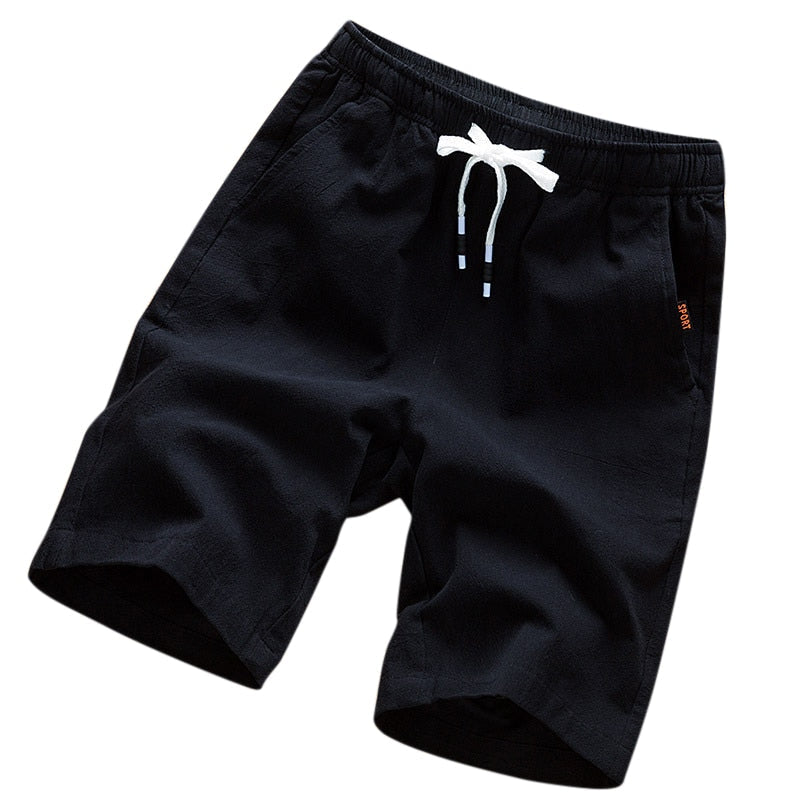 Comfortabele heren korte broek met elastische taille voor zomerse dagen, perfect voor een casual look.
