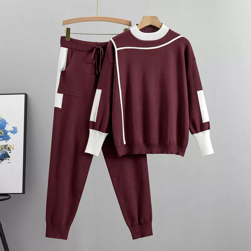 Stijlvol dames trainingspak Isla, tweedelig. Ideaal voor sport of casual loungen, comfortabel voor herfst/winter.