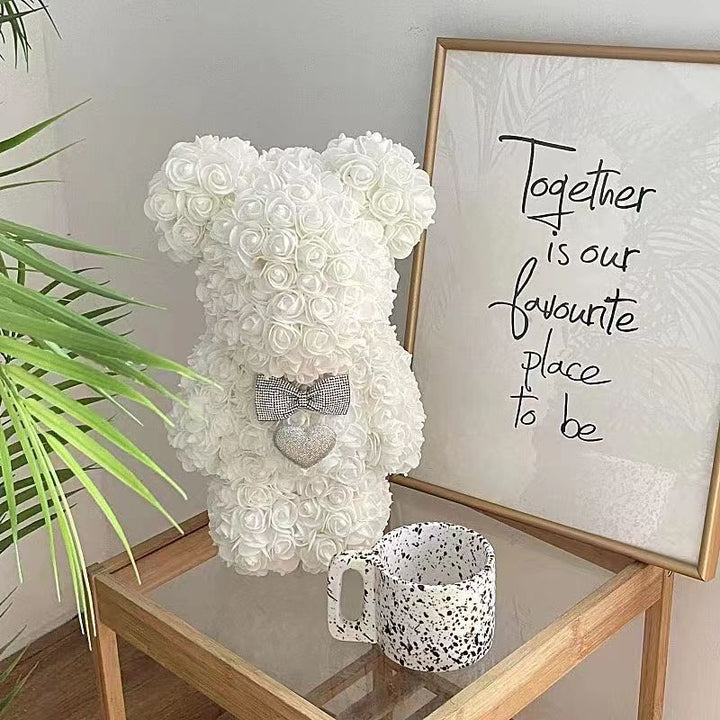 Rozen teddybeer, onvergetelijk geschenk voor valentijn of als symbool van liefde.