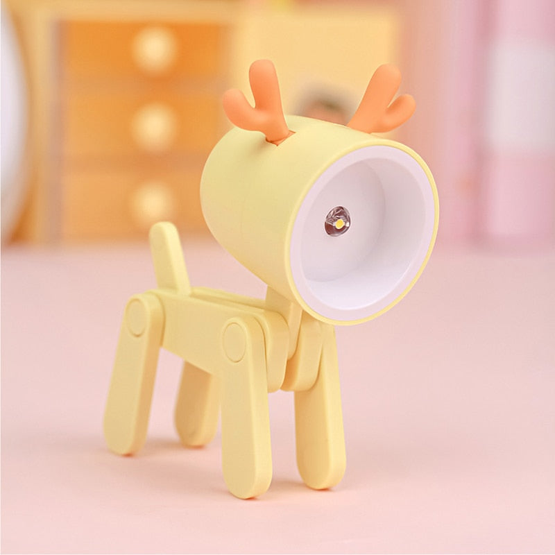 Dieren nachtlampje puppy, schattig sfeerlicht voor kinderkamer, veilig en rustgevend.