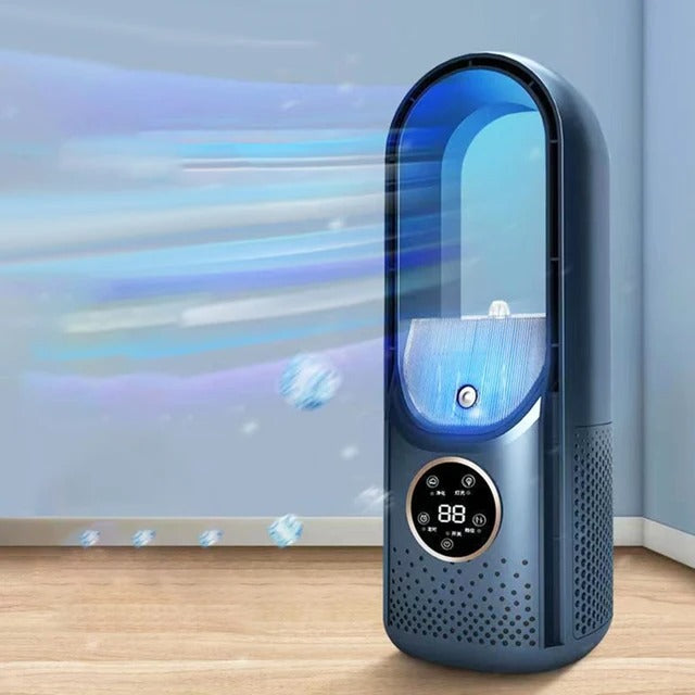 Slaapcomfort met deze stille persoonlijke bladeloze airco, perfect voor warme zomernachten.